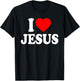 I LOVE JESUS , black T-Shirt - T-Shirt | Black
