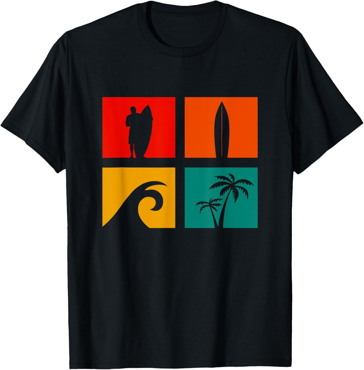 Surfing Apparel - Surfer Surf T-Shirt - T-Shirt | Black
