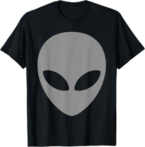 Grey Alien T Shirt Scary Grey Alien Head Shirt T-Shirt - T-Shirt | Black