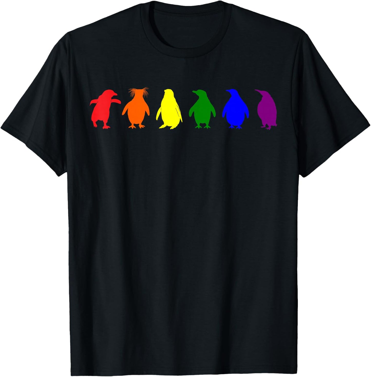 Gay Penguins LGBT Flag Pride Transgender Lesbian LGBT T-Shirt - T-Shirt | Black