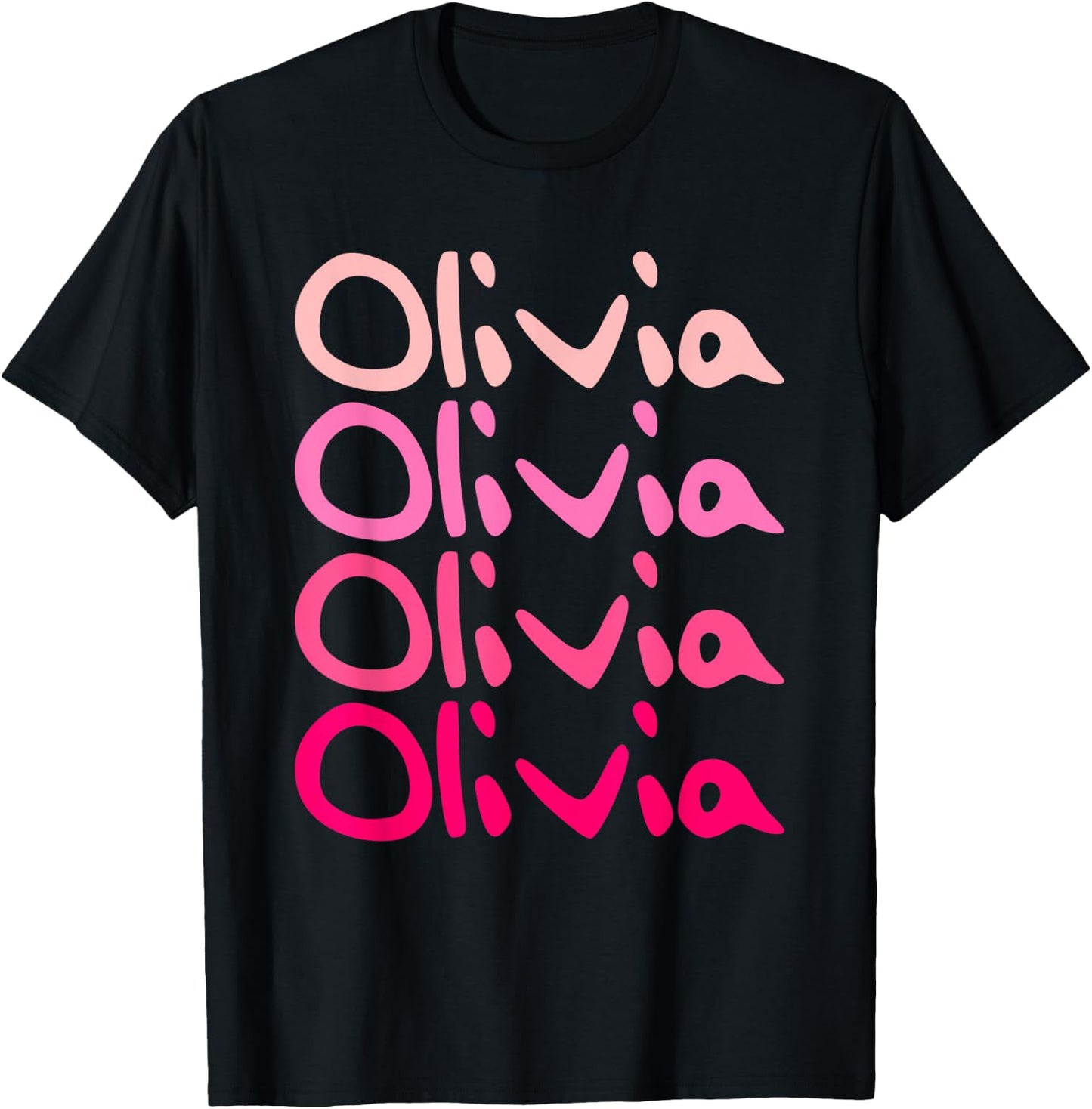 Olivia First Name-d Boy Girl Baby Birth-day T-Shirt - T-Shirt | Black