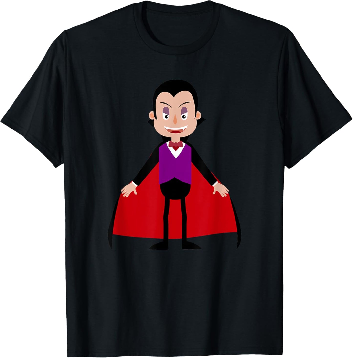 Halloween Vampire Print Graphic T Shirt Kids Boys Girls T-Shirt - T-Shirt | Black