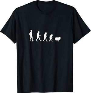 Conspiracy Theory Between Man and Sheep T-Shirt - T-Shirt | Black