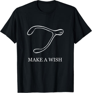 Make A Wish Chicken Turkey Wishbone Break for Good Luck T-Shirt - T-Shirt | Black