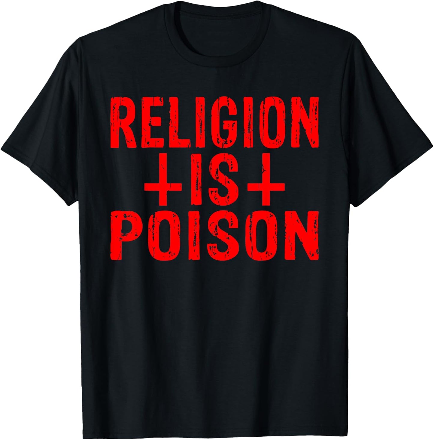 Funny Satanism Satanic Antichrist Occult Satan Goat Atheist T-Shirt - T-Shirt | Black