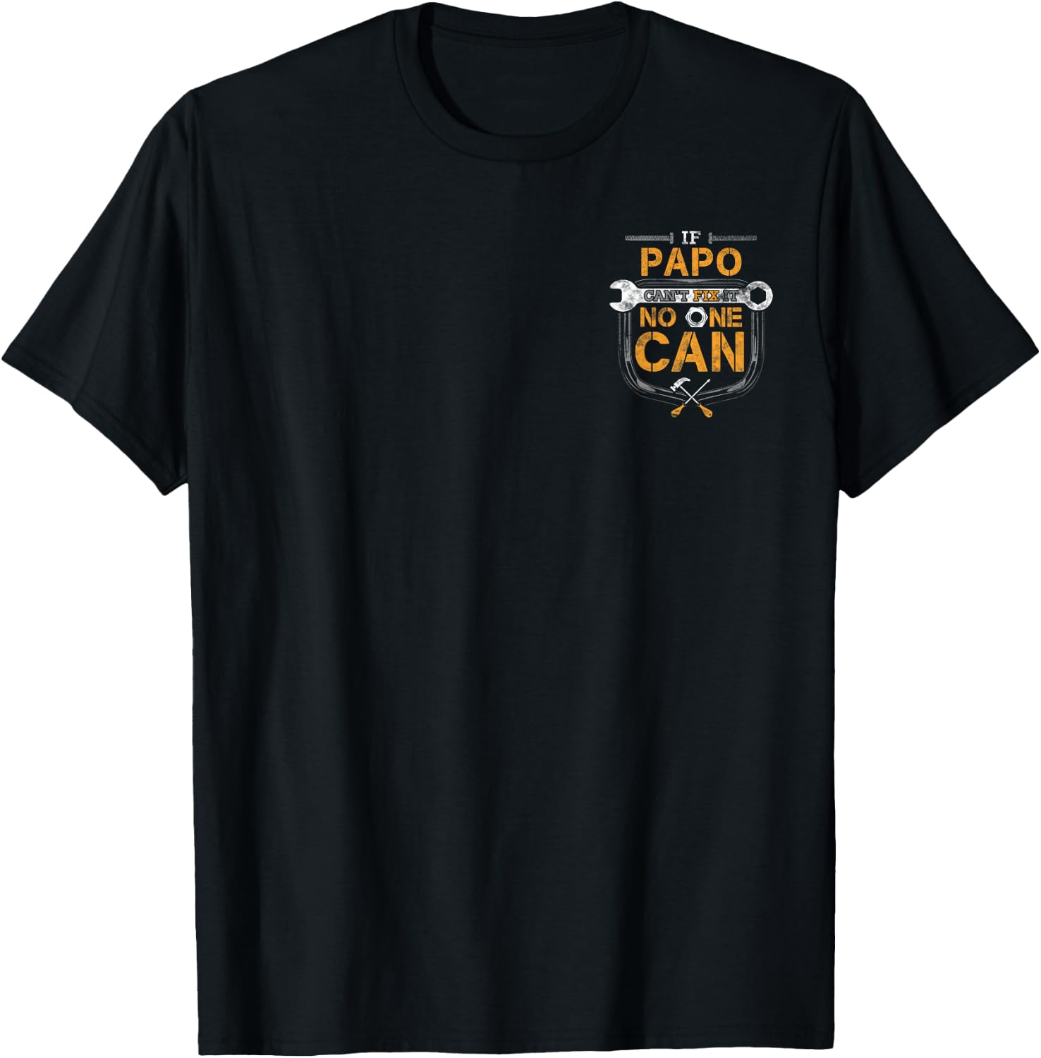 Papo Fix It Handyman Mechanic Tools Funny Dad Grandpa T-Shirt - T-Shirt | Black
