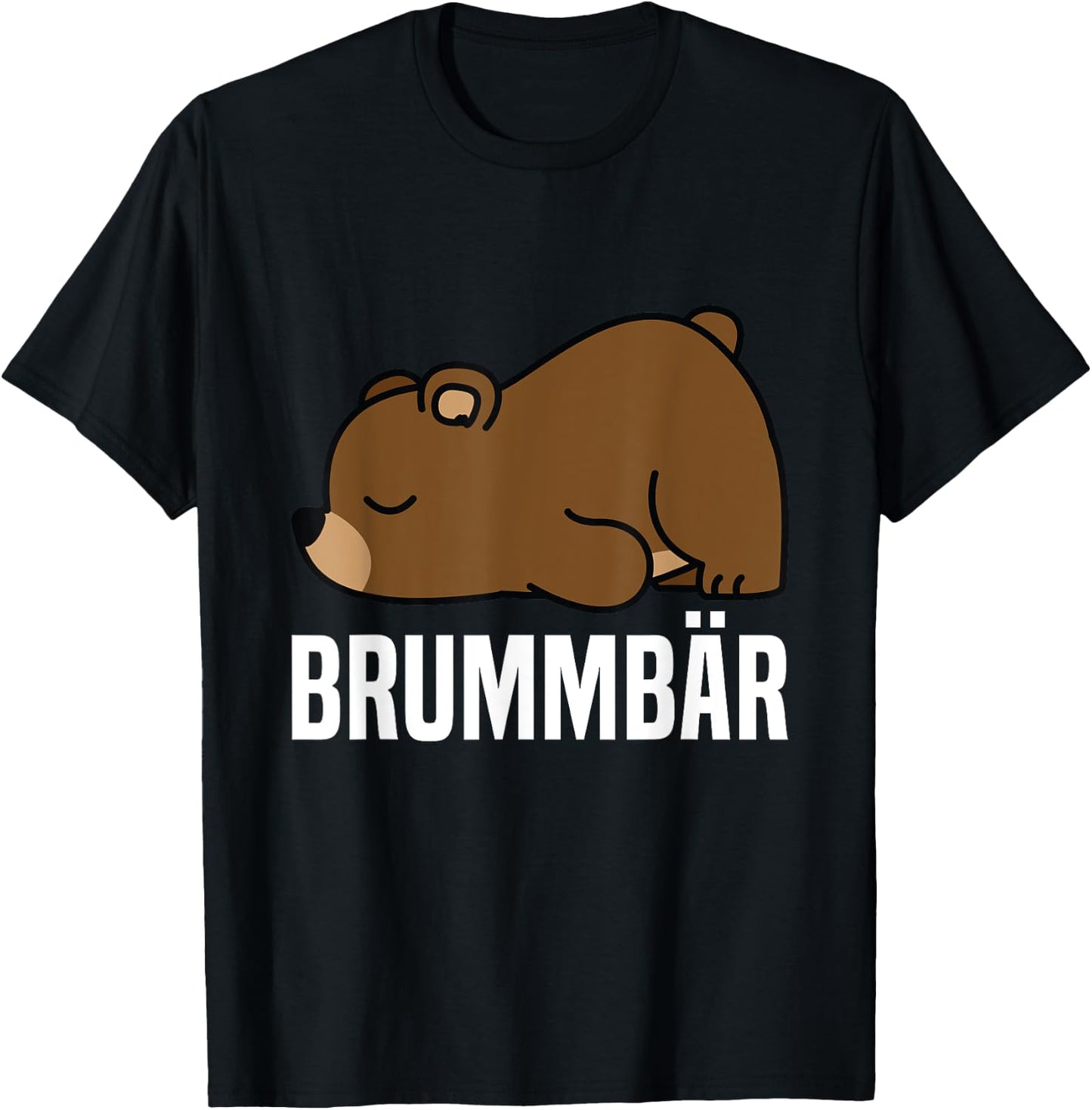 Grummbär Bear Genervt Brown Bear Tired , black T-Shirt - T-Shirt | Black