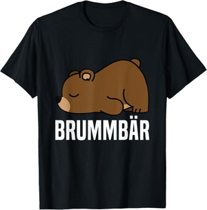 Grummbär Bear Genervt Brown Bear Tired , black T-Shirt - T-Shirt | Black