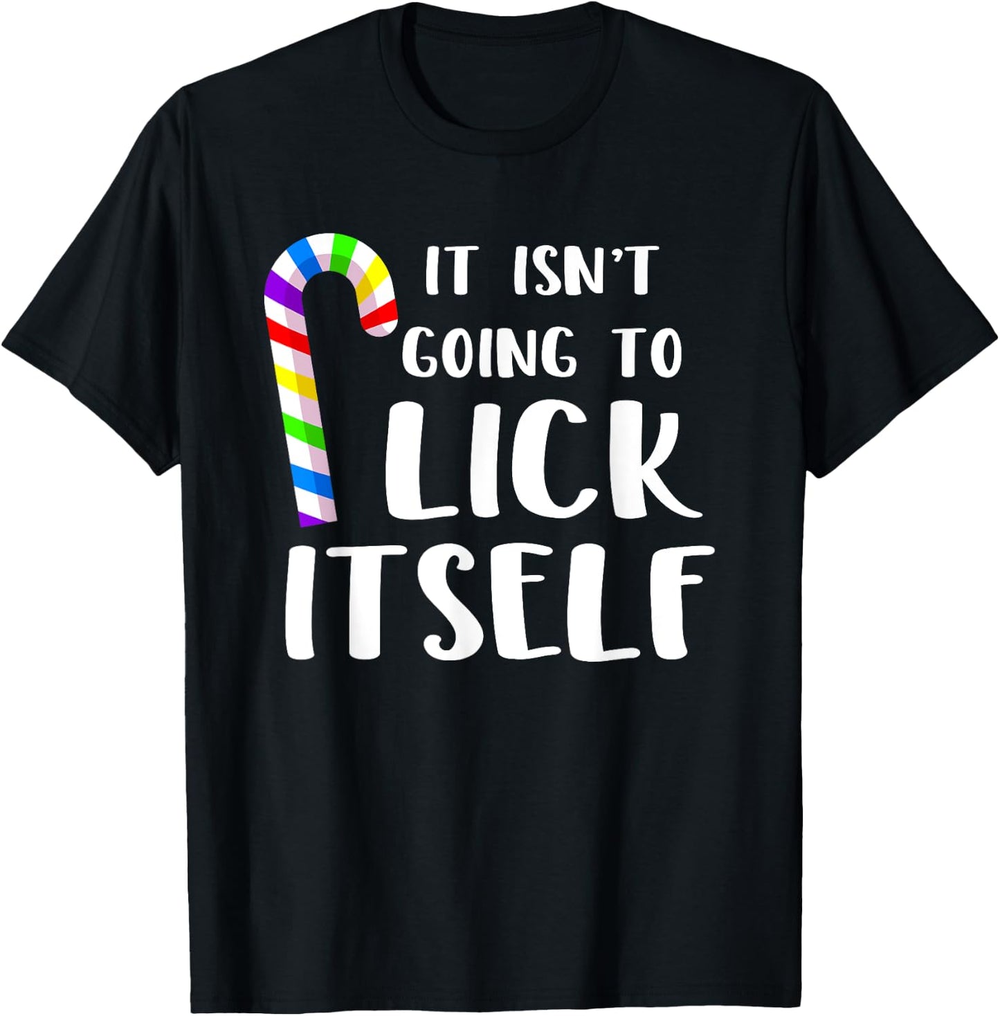 Funny Gay Pride Candy Cane Christmas Pajama T-Shirt - T-Shirt | Black