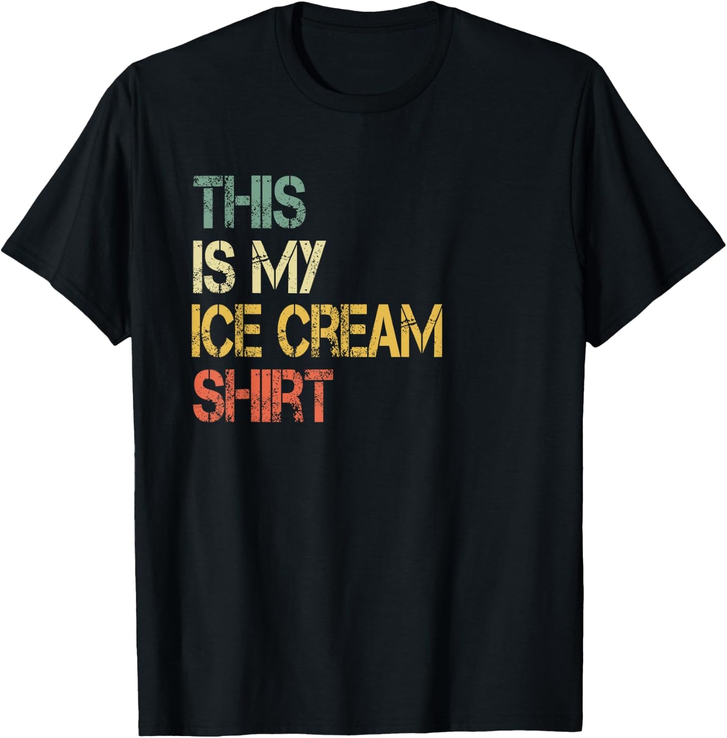 This is My Ice Cream Shirt Funny Birthday Party Cute Kids T-Shirt - T-Shirt | Black