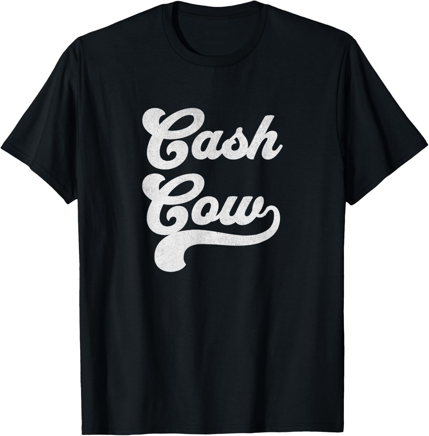 Cash Cow Vintage Funny Successful Business Money T-Shirt - T-Shirt | Black