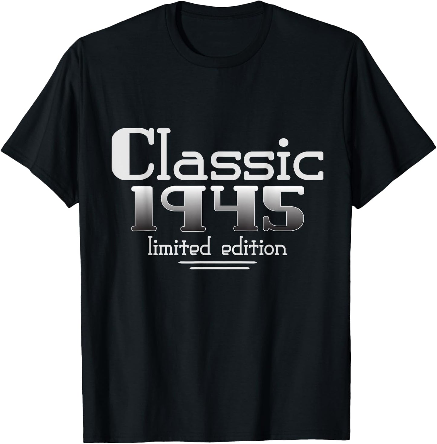 80 Year Old Classic 1945 Vintage 80th Birthday Dad Grandpa T-Shirt - T-Shirt | Black