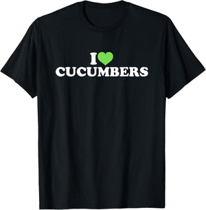 I Love Cucumbers T-Shirt - T-Shirt | Black