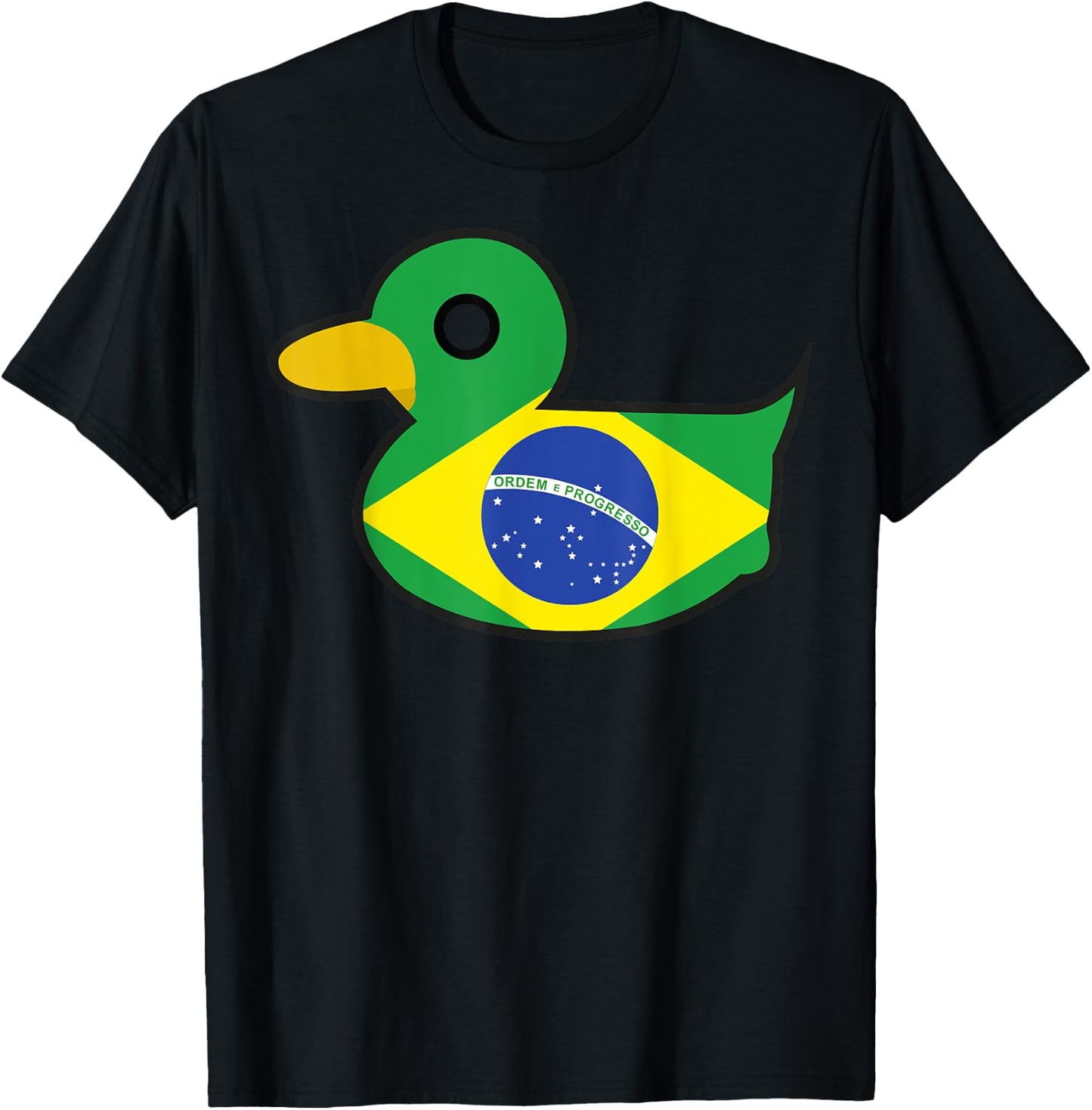 Funny Brazil Fans Duckie Duck T-Shirt - T-Shirt | Black