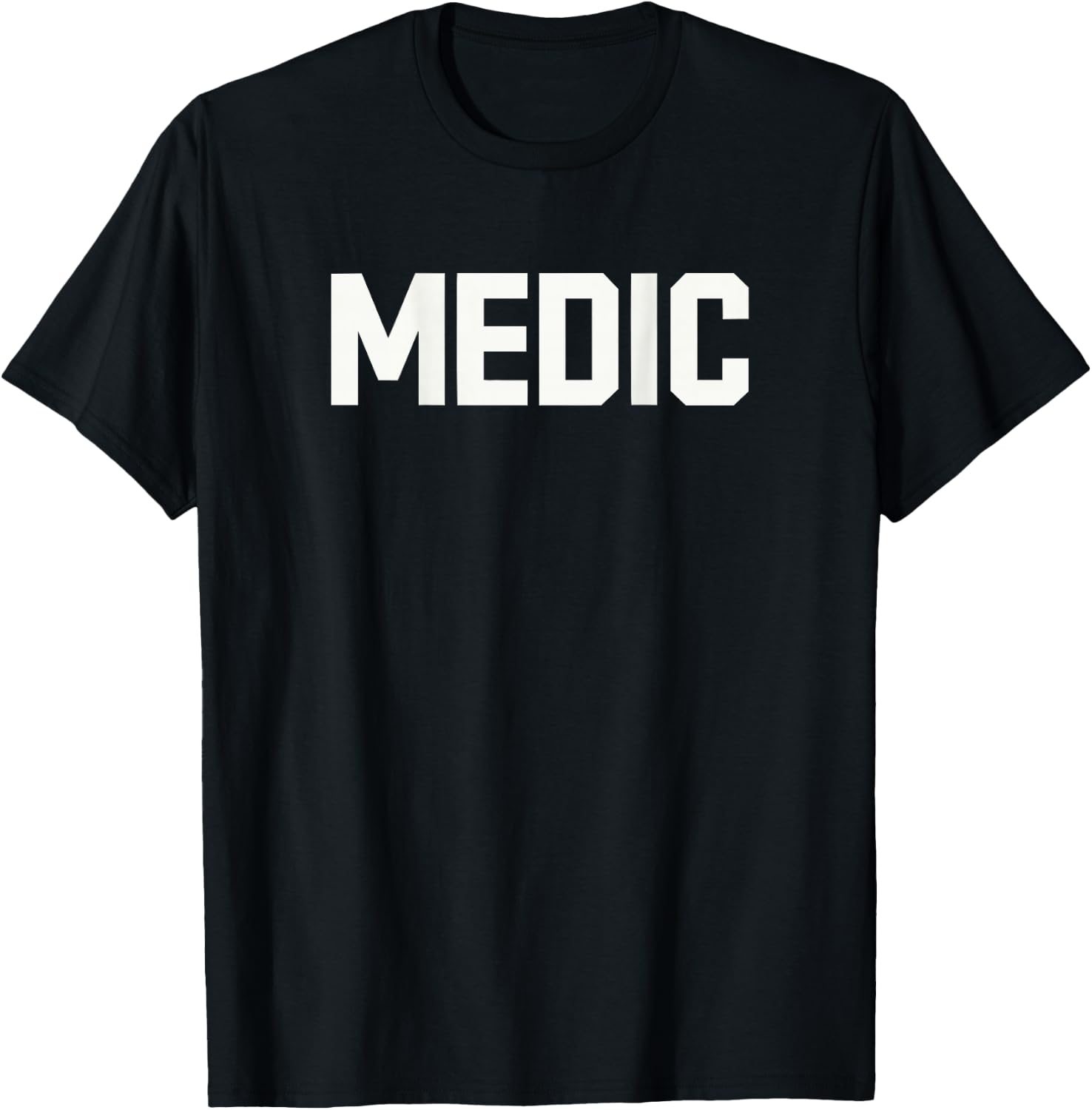 MEDIC Back Print Text Design for Professionals and Cosplay T-Shirt - T-Shirt | Black