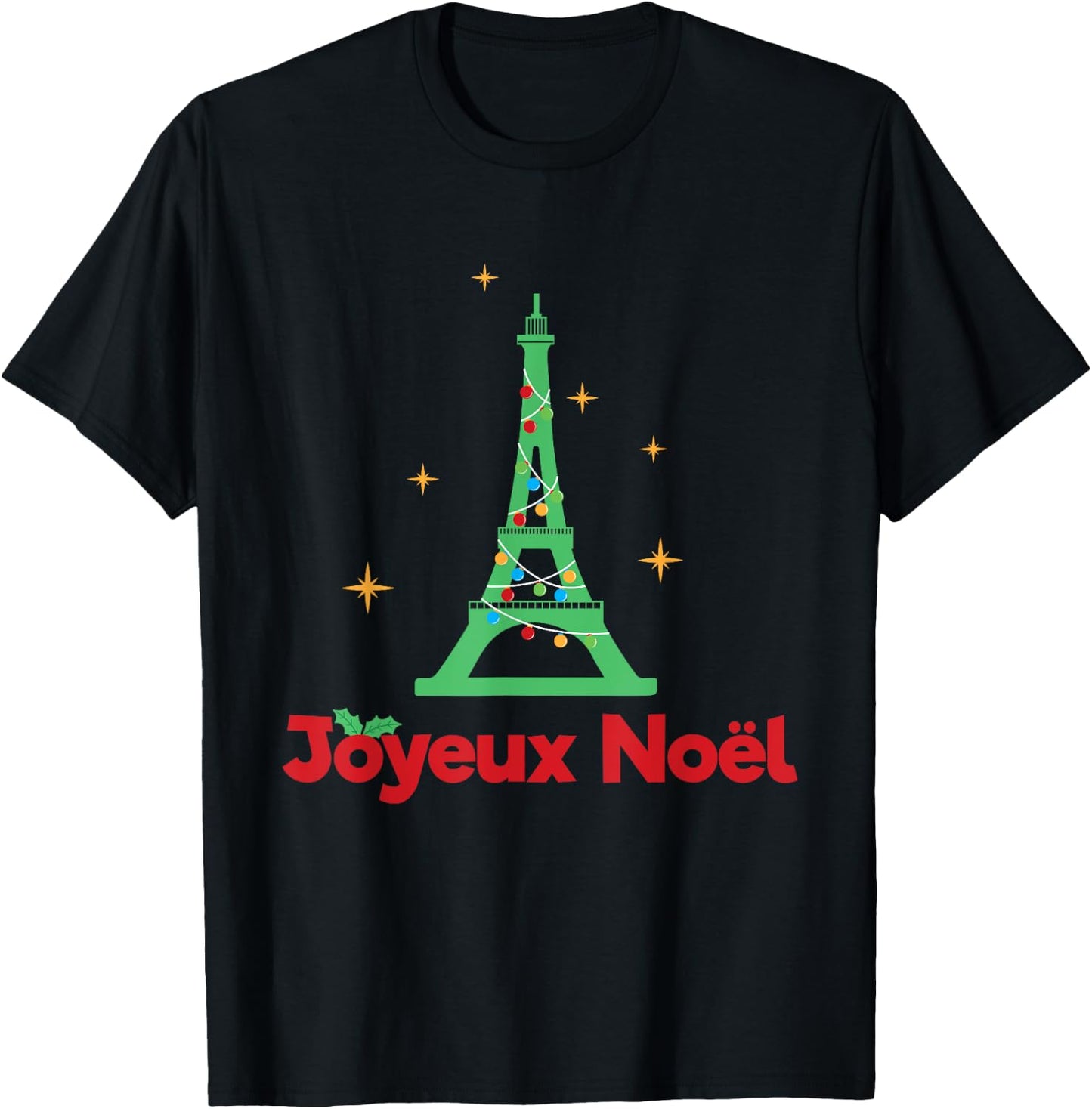 French Merry Christmas - Joyeux Noel T-Shirt - T-Shirt | Black