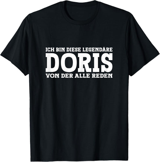 Doris - Funny First Name Women Name Saying Doris , black T-Shirt - T-Shirt | Black