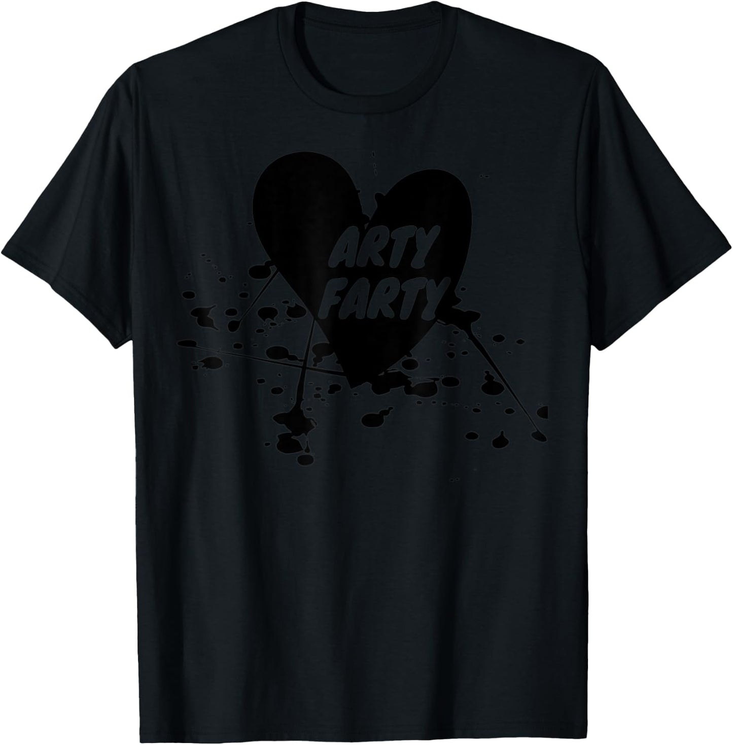 Arty Farty, Ink Splat Heart, Art & Craft T-Shirt - T-Shirt | Black