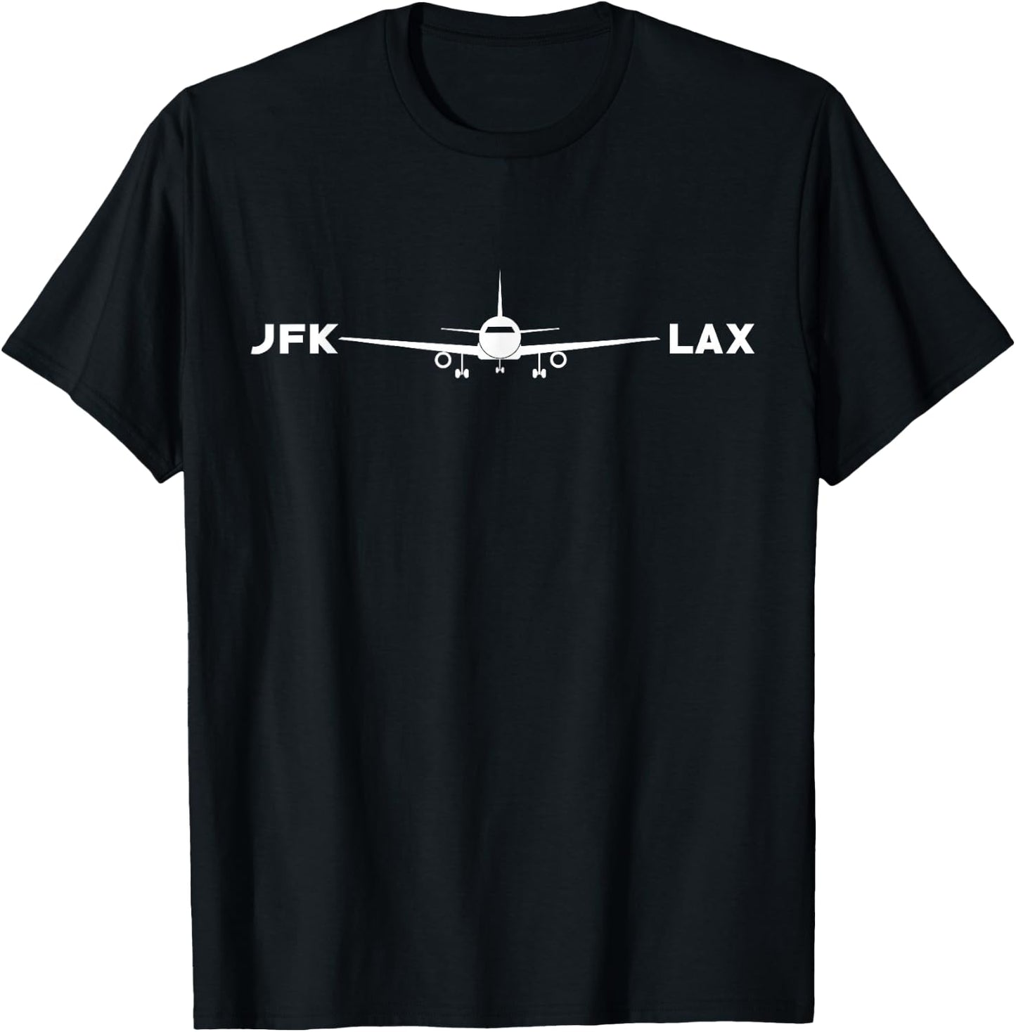 JFK to LAX Shirt - Travel Shirt lax jfk T-Shirt - T-Shirt | Black