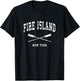 Fire Island New York Vintage Nautical Crossed Oars T-Shirt - T-Shirt | Black