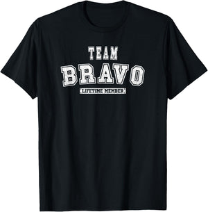 Team BRAVO Lifetime Member Family Last Name T-Shirt - T-Shirt | Black