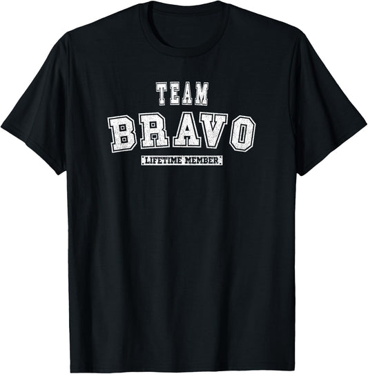 Team BRAVO Lifetime Member Family Last Name T-Shirt - T-Shirt | Black