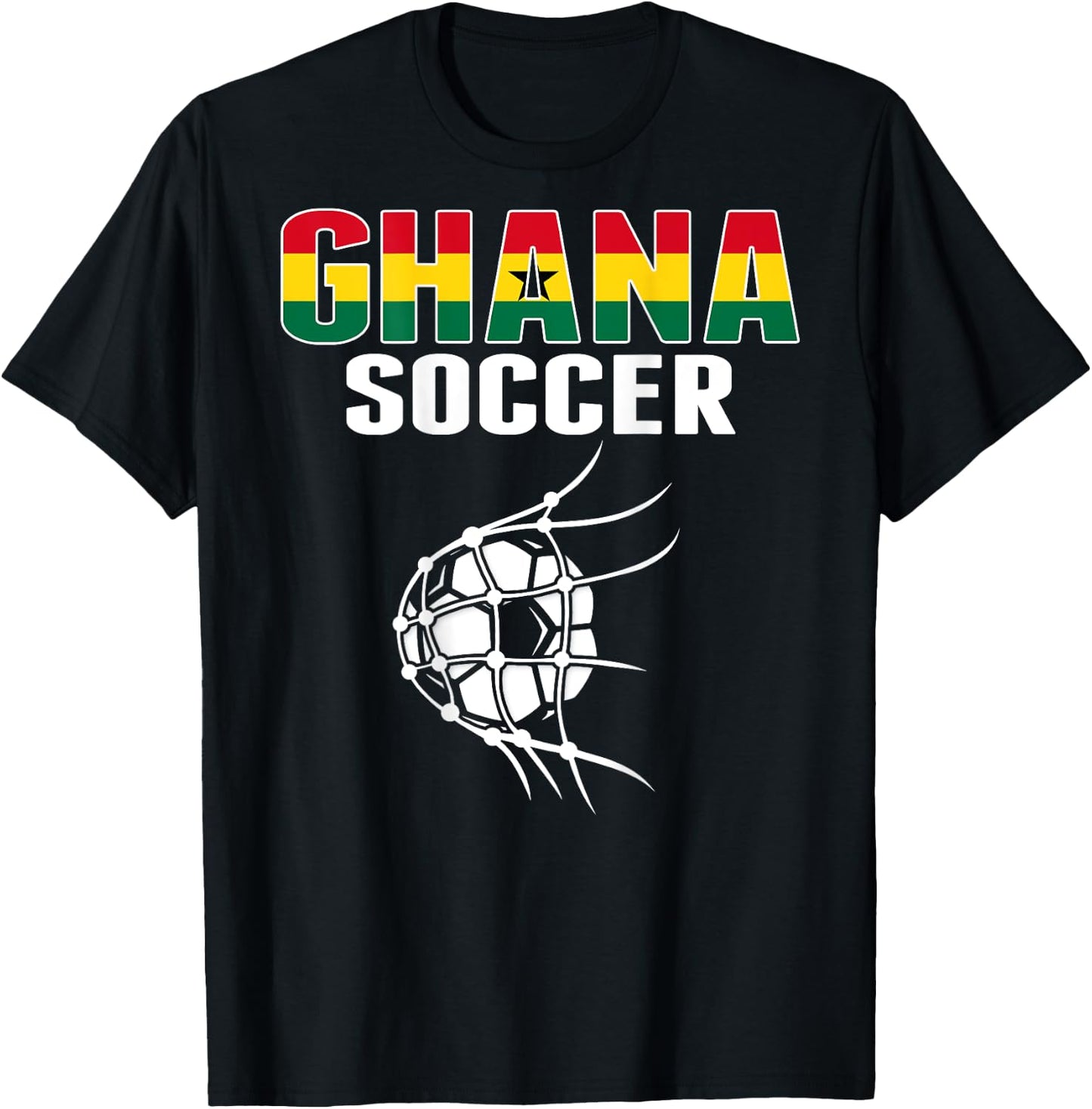 Proud Ghana Soccer Fans Jersey Support Ghanian Football Team T-Shirt - T-Shirt | Black