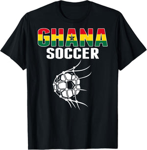 Proud Ghana Soccer Fans Jersey Support Ghanian Football Team T-Shirt - T-Shirt | Black