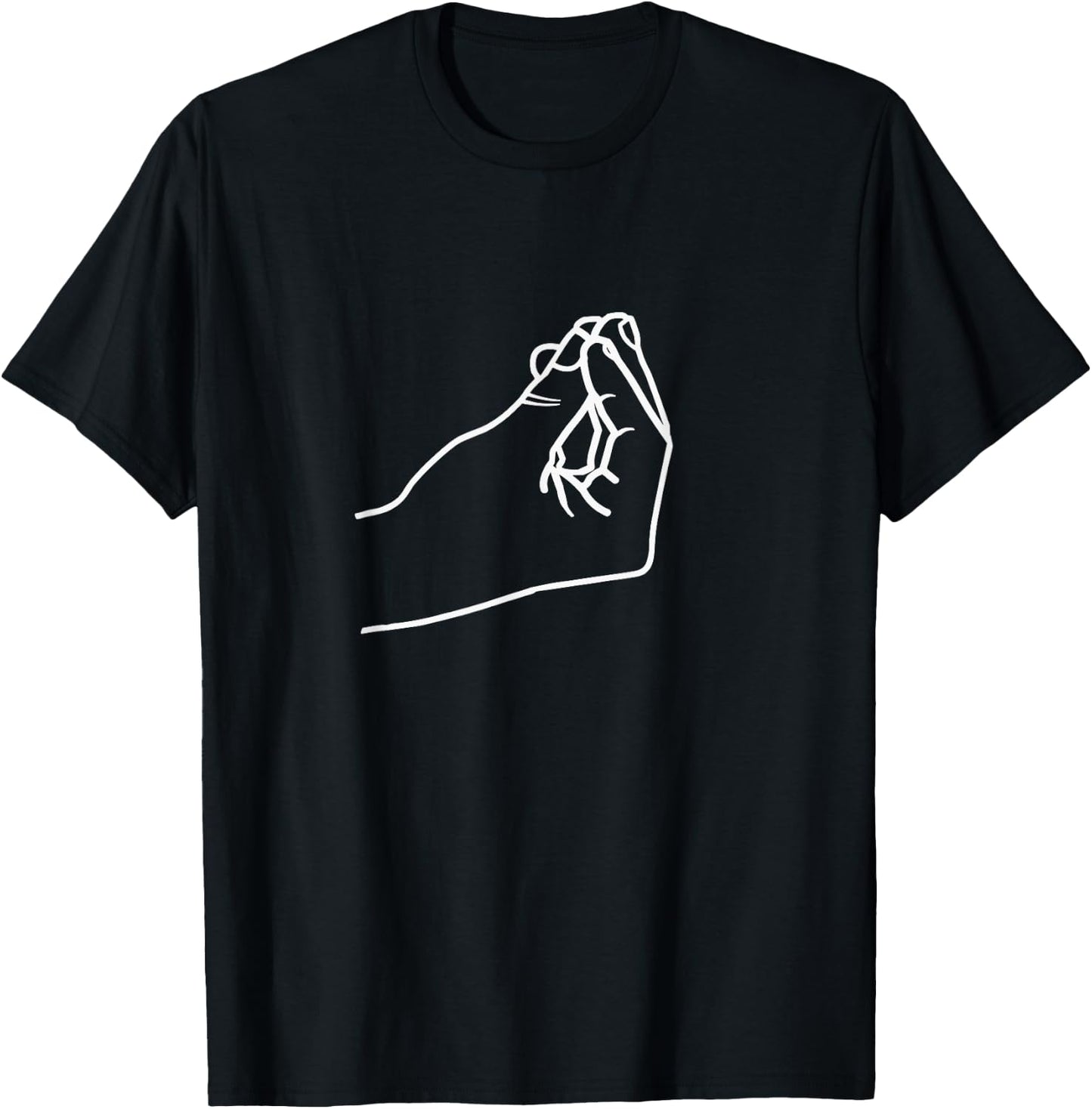 Italian Pinched Fingers T-Shirt - T-Shirt | Black