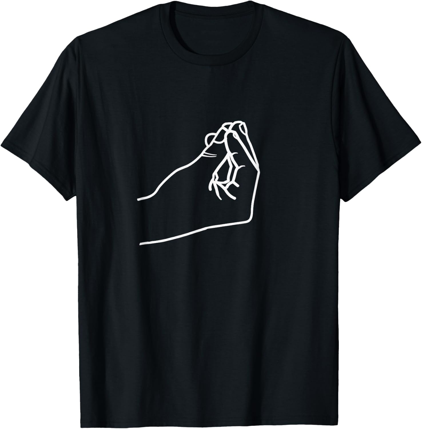 Italian Pinched Fingers T-Shirt - T-Shirt | Black
