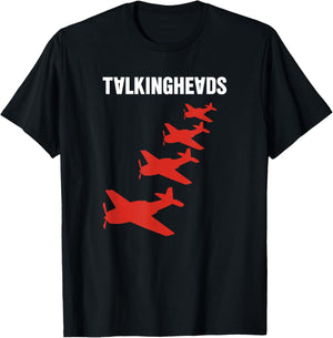 Talking Heads Four Aeroplane , black T-Shirt - T-Shirt | Black