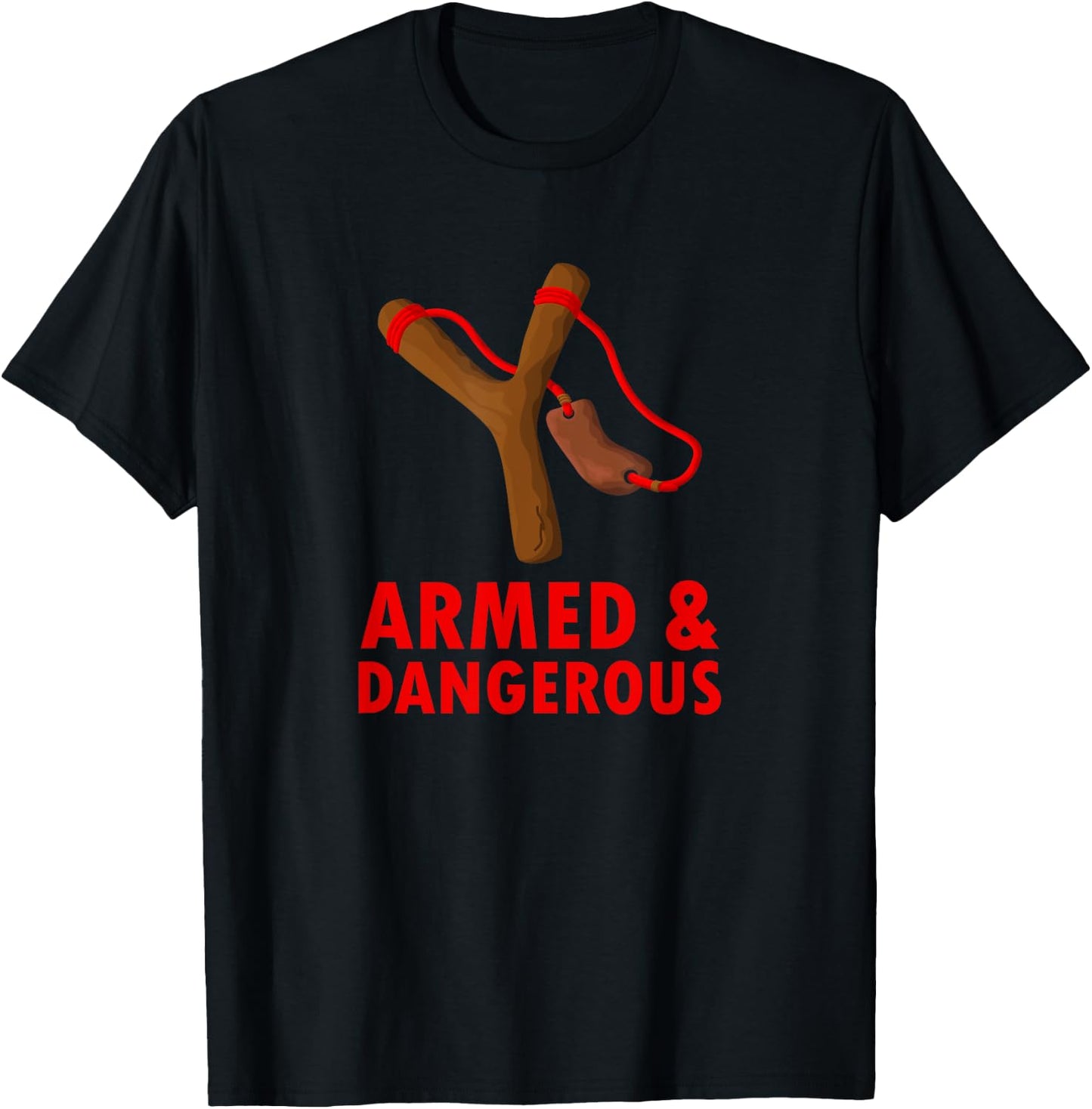 Toy Slingshot Backyard Rabbit & Squirrel Hunting T-Shirt - T-Shirt | Black