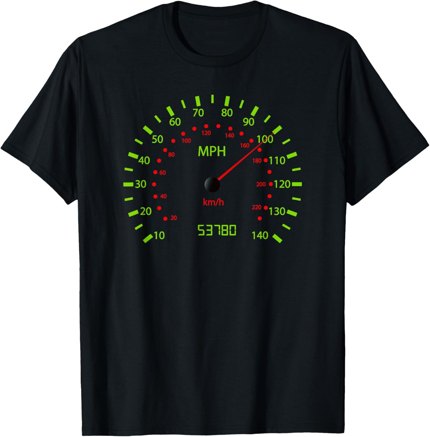 Odometer Car Race High Speed T shirt Motorcycle Bicycle T-Shirt - T-Shirt | Black