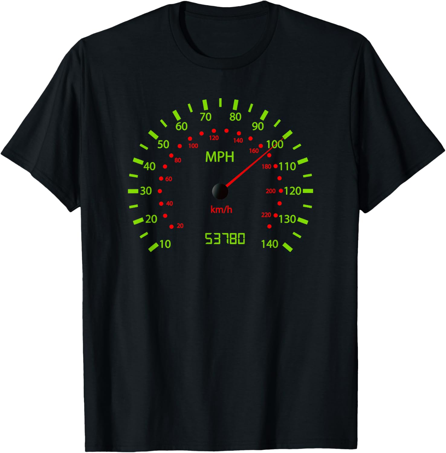 Odometer Car Race High Speed T shirt Motorcycle Bicycle T-Shirt - T-Shirt | Black