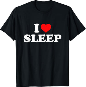 I Love (Heart) Sleep T-Shirt - T-Shirt | Black