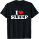 I Love (Heart) Sleep T-Shirt - T-Shirt | Black