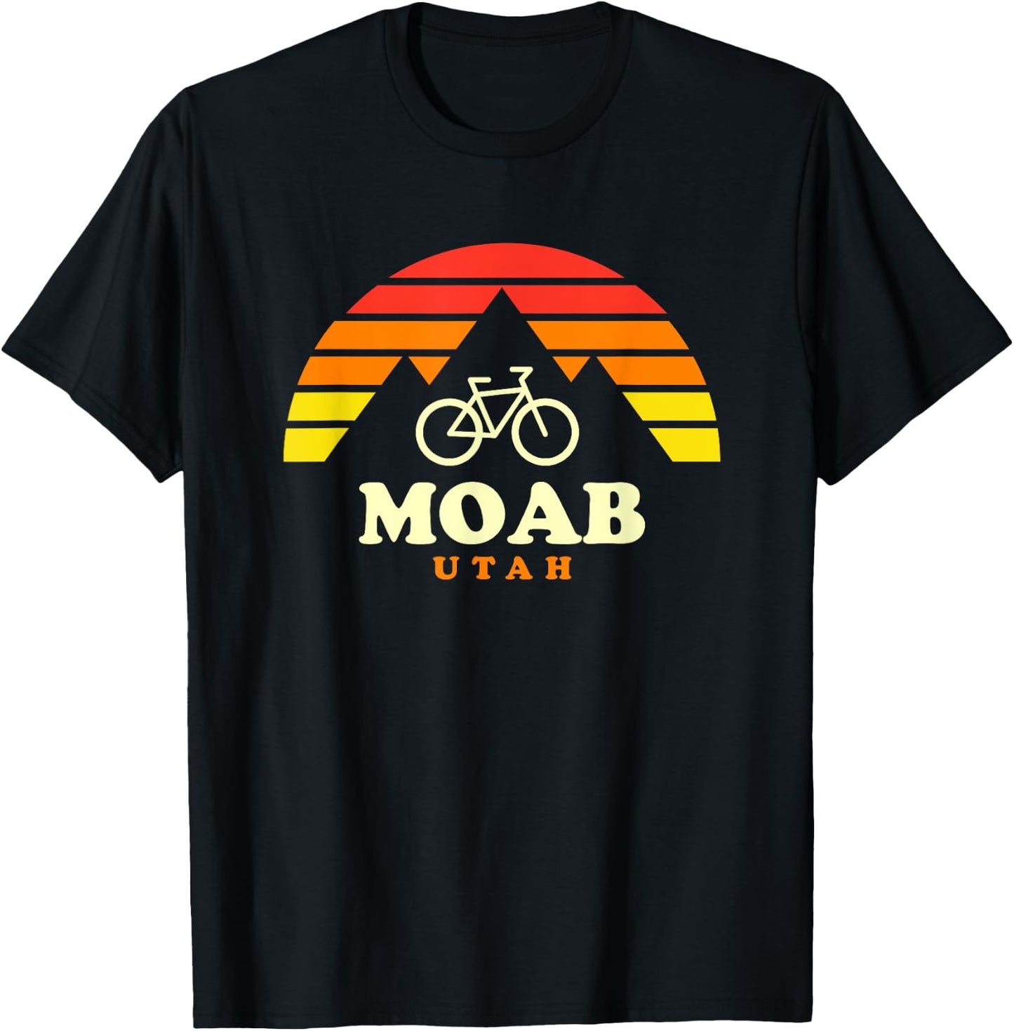 Moab Utah Mountain Biking Moab Mtb Trails Retro T-Shirt - T-Shirt | Black