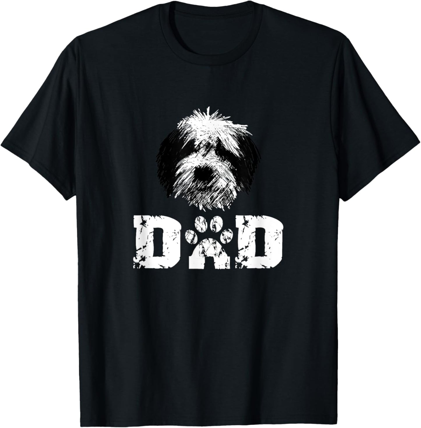 Sheepadoodle Dad Dog Father Women T-Shirt - T-Shirt | Black