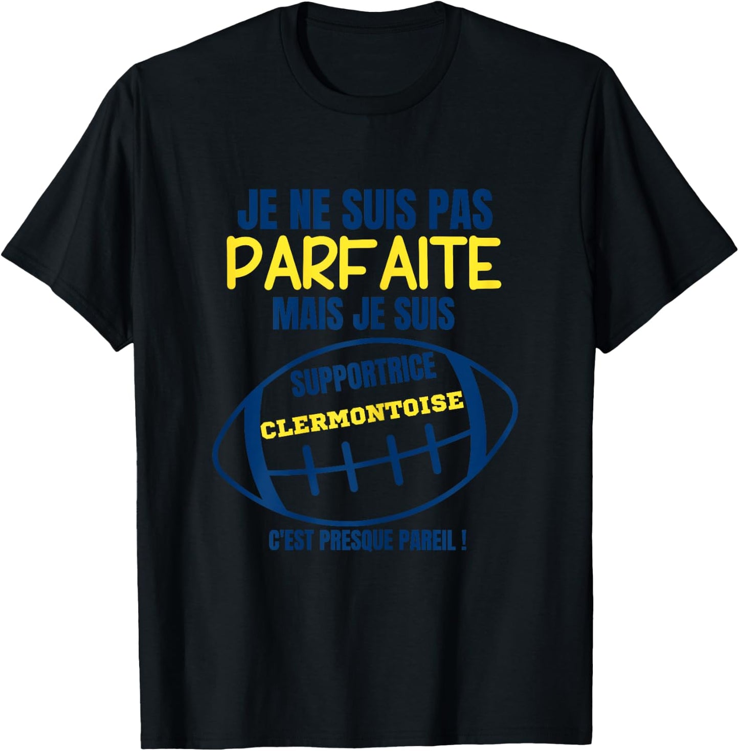 Clermontoise Fan, almost perfect - Humour Rugby , grey, Female X-Small T-Shirt - T-Shirt | Black