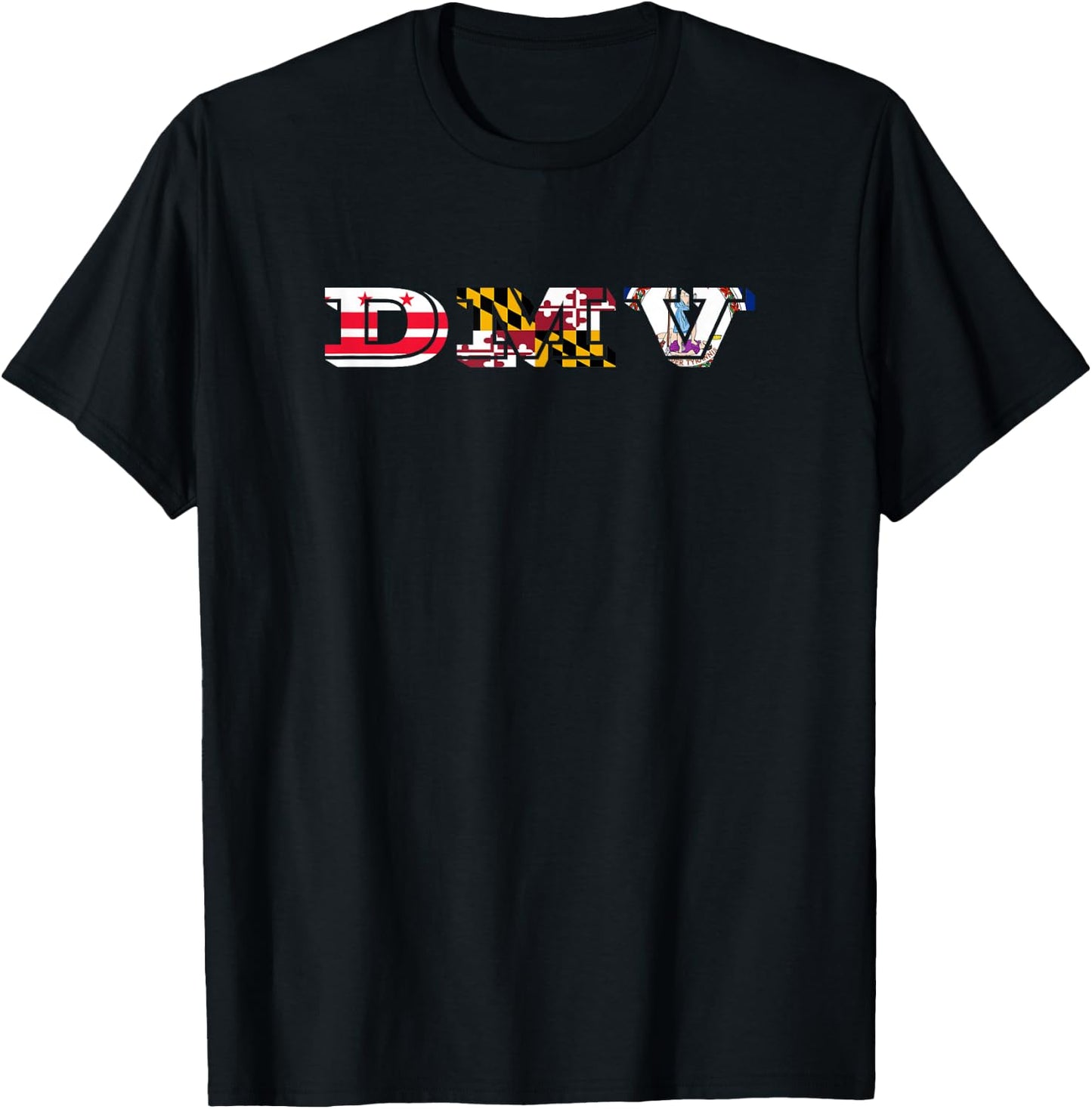 DMV - D.C., Maryland, Virginia - Souvenir T-Shirt - T-Shirt | Black