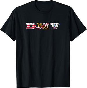DMV - D.C., Maryland, Virginia - Souvenir T-Shirt - T-Shirt | Black