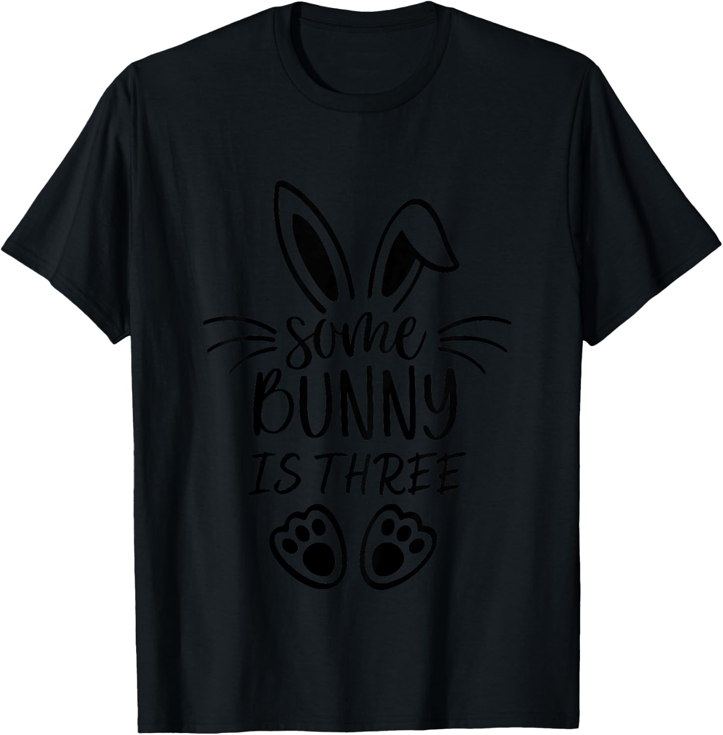 Some Bunny is Three 3 Years Old Bunny T-Shirt - T-Shirt | Black