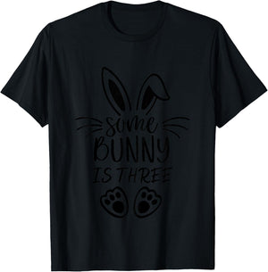 Some Bunny is Three 3 Years Old Bunny T-Shirt - T-Shirt | Black