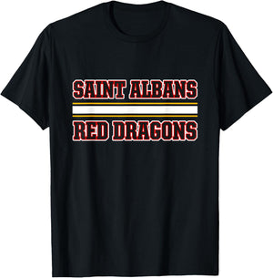 Saint Albans Red Dragons Horizontal Stripes T-Shirt - T-Shirt | Black