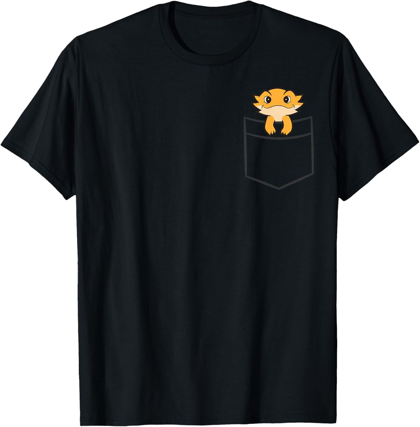 Bearded Dragon In The Pocket Cute Bearded Dragon T-Shirt - T-Shirt | Black