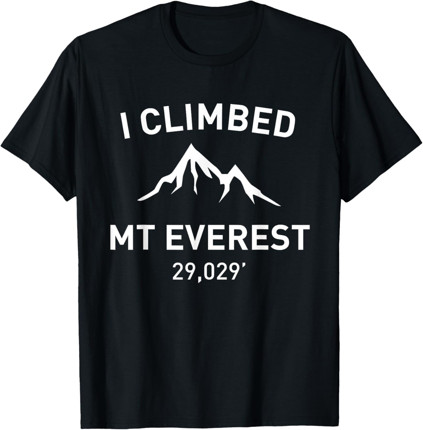 I Climbed Mt Everest Outdoor Hiking Shirt T-Shirt - T-Shirt | Black