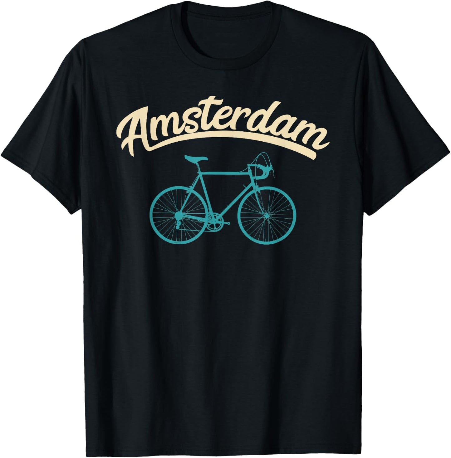Netherlands Amsterdam Bike Bicycle Lover Gift T-Shirt - T-Shirt | Black