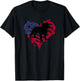 Patriotic Heart American Flag Staffordshire Bull Terrier Dog Women T-Shirt - T-Shirt | Black