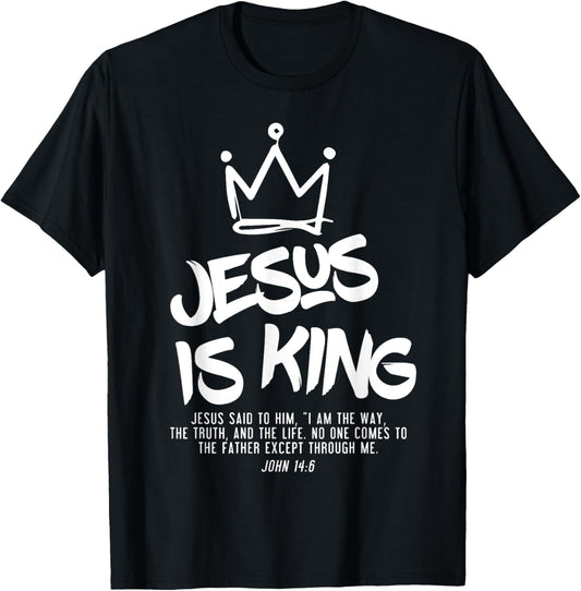 Jesus Is King Jesus John 14:6 Costume Christian T-Shirt - T-Shirt | Black