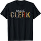 Court Clerk Leopard Print Funny Appreciation T-Shirt - T-Shirt | Black